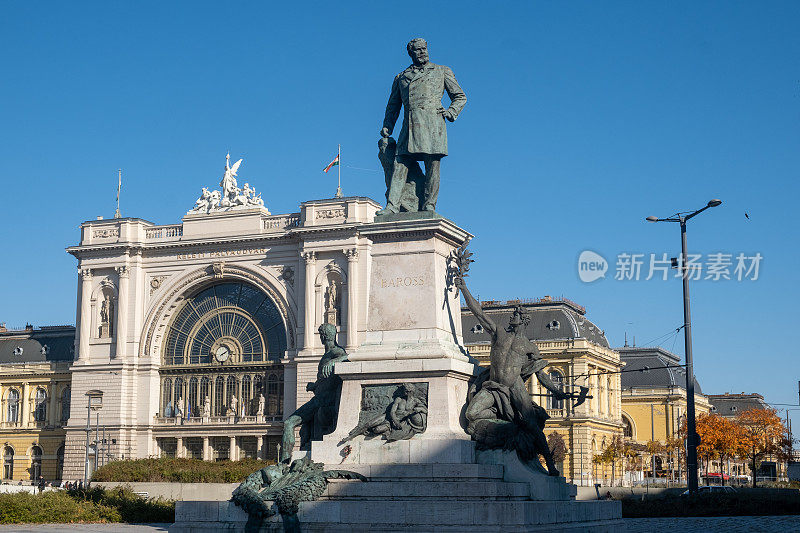 高贵的Gabor Baross de Bellus是匈牙利国会和布达佩斯东部火车站或Keleti palyaudvar的匈牙利政治家